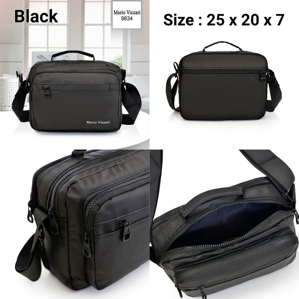 MARIO VIZZARI TAS SELEMPANG PRIA SLING BAG IMPORT ~ 9834 ~ ORIGINAL