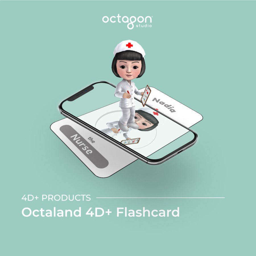 Kartu 4D+ Flashcard Octagon Studio Mainan Edukasi Anak