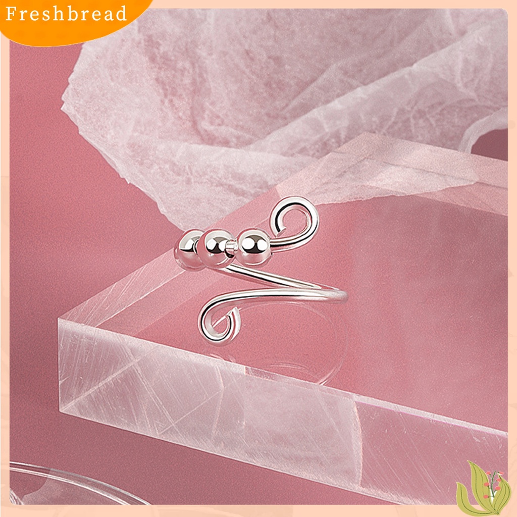 Terlaris Ring Rotate Freely Anti Stress Copper Anxiety Single Coil Spiral Women Ring for Travel