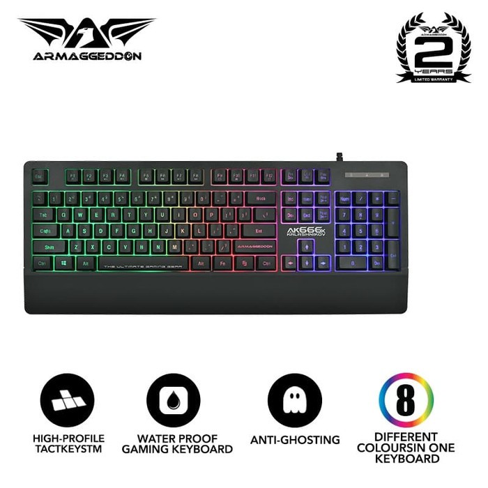 Armaggeddon AK666X KALASHNIKOV Spill Proof Membrane Gaming Keyboard