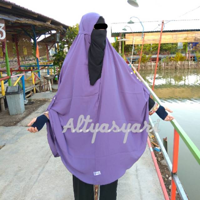 Khimar wolfis jumbo/jilbab wolfis jumbo/khimar izzah