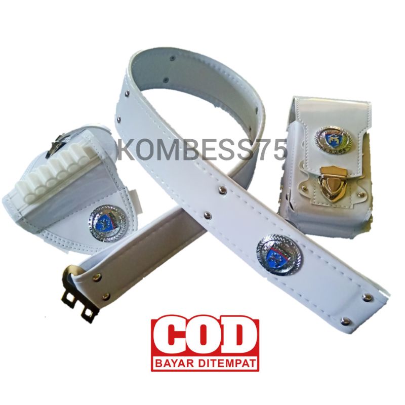 KOPEL FULLSET PROVOS PUTIH | SABUK PROVOS | IKAT PINGGANG PROVOS | SABUK PRIA | IKAT PINGGANG PRIA |