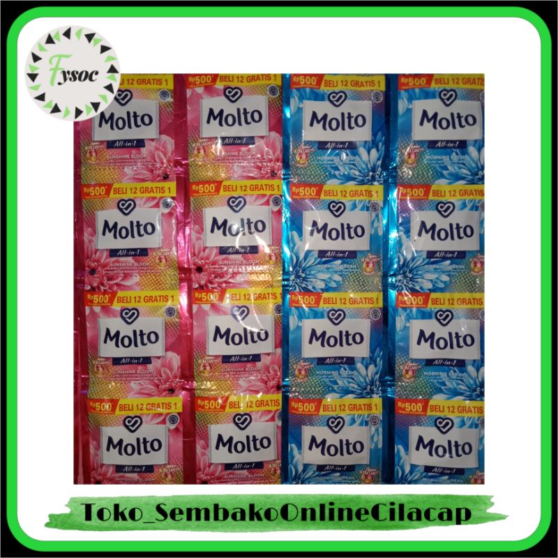 MOLTO RENCENG PEWANGI PAKAIAN 9ML ( ISI 6 SACHET )