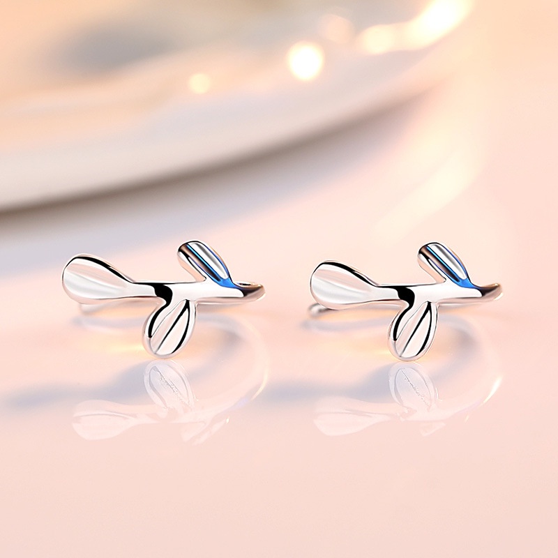 Anting Perak 925 Wanita Daun Perhiasan Fashion