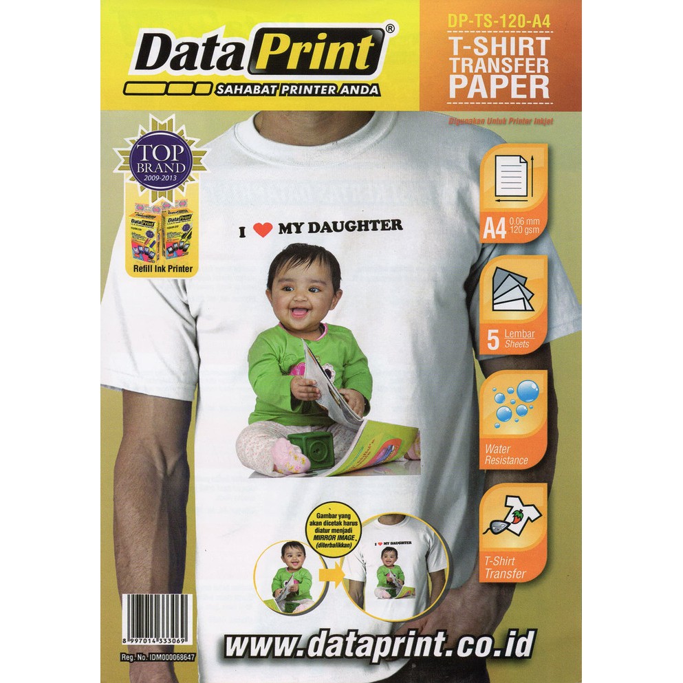 

Order Langsung Data Print A4 T-Shirt Transfer Paper Limited