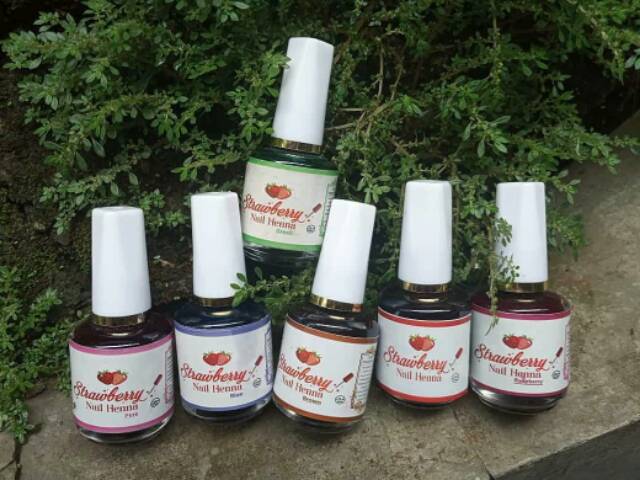 ( PROMO) STRAWBERRY NAIL HENA ORIGINAL 15ML