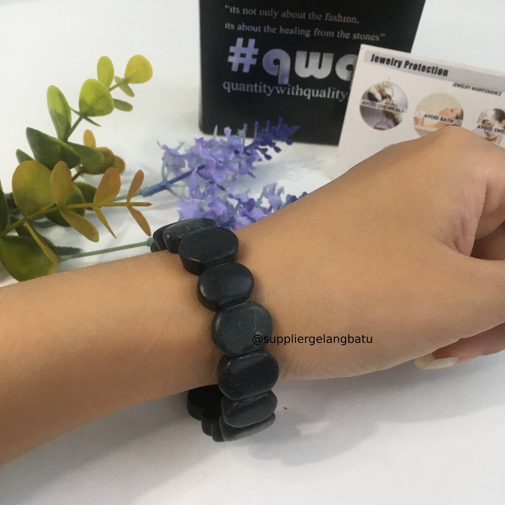 Gelang Batu BLACKSTONE DOFF limited natural KESUBURAN KESEHATAN PRIA