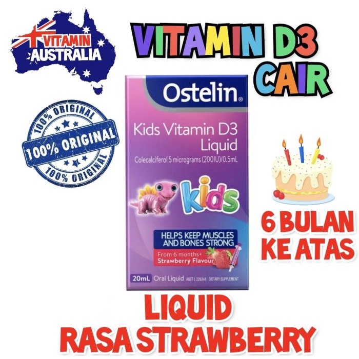 Ostelin Kids Vitamin D3 Liquid - Vitamin Anak Vitamin Bayi Liquid Vit Anak -