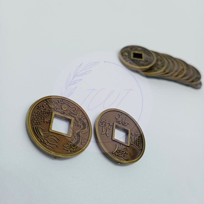 Koin China bronze plastik,  koin cina hiasan,  yenbao,  yuan bao