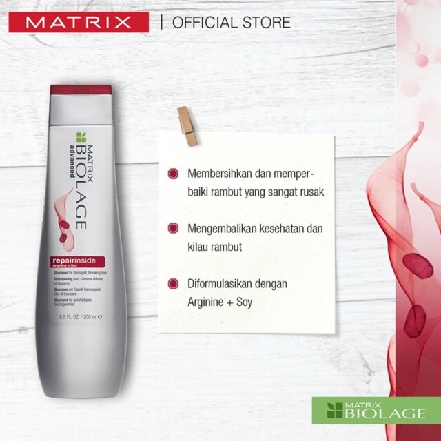 MATRIX Biolage Repairinside Shampoo - Shampo Perawatan Pelembut Rambut Rusak Bercabang 200 ml