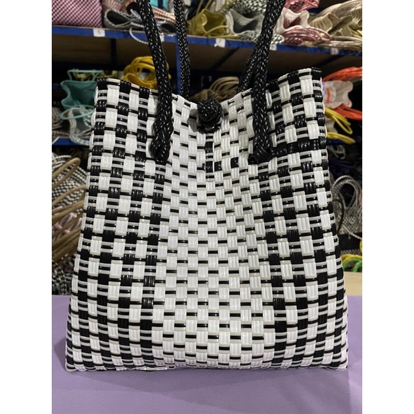 MAJID - Keisha Bag Lentur Jali Vertikal White / Tote Bag Wanita Ready Stok