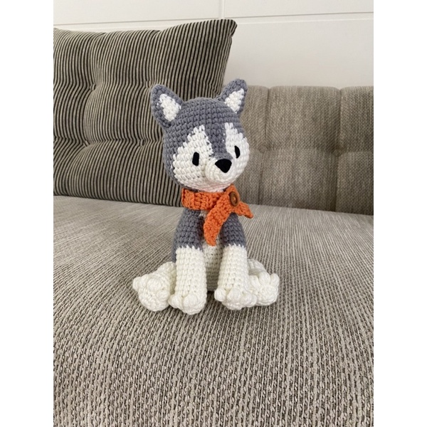 Boneka rajut amigurumi anjing husky dog