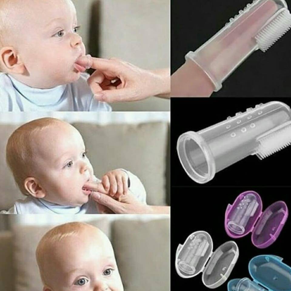 Training Toothbrush Sikat Gigi Bayi / Anak Silicone Bulu Halus  sikat gigi lidah bayi silikon toothbrush anak balita wadah Tooth Brush Sikat gigi sikat lidah