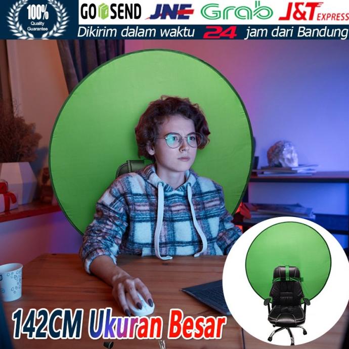 142Cm Besar Kain Green Screen Portable Background Foto Hijau Untuk