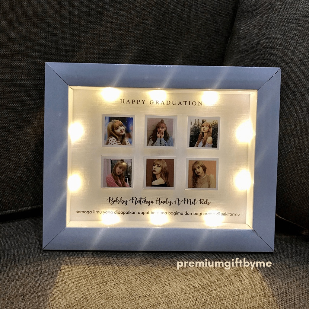 FOTO Frame 3D 5R 13x18 6R 15x20 LED Kado Ultah Hadiah Pernikahan Gift Paket Wisuda Ulang Tahun Tunangan Kelahiran Hampers Premium Murah Unik Estetik Aesthetic Sahabat Teman Pacar Istri Bayi Anak Box Figura Pigura Lampu