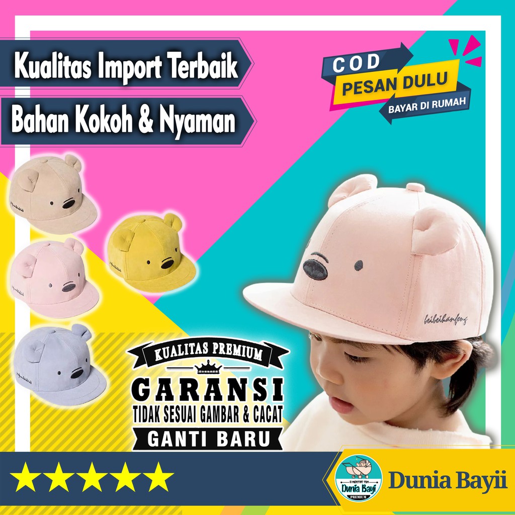 Topi Bucket Anak Bayi Laki laki Perempuan Cowok Import