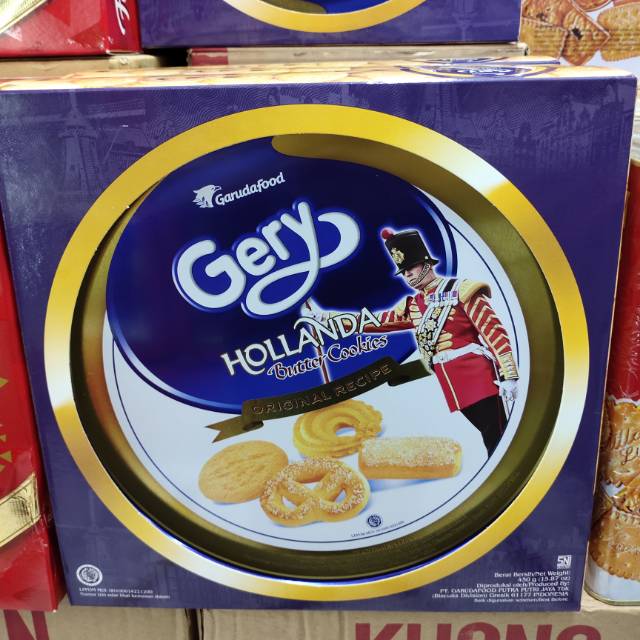 Jual Gery Hollanda Butter Cookies 450 Gr 1 Dus Isi 6 Kaleng Shopee