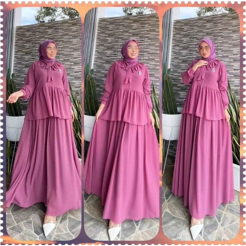 Baju Gamis Wanita Syar'i asdf Muslim Dewasa Gamis Wanita Sultan Modis Lebaran 2021 Terbaru 2022