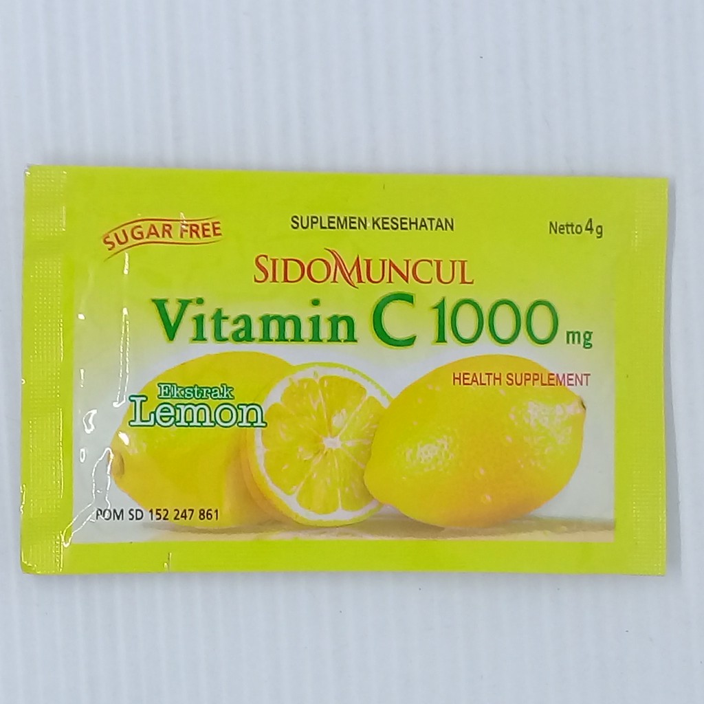 Vitamin C 1000 Mg Sidomuncul Lemon Orange Health Suplemen Shopee Indonesia