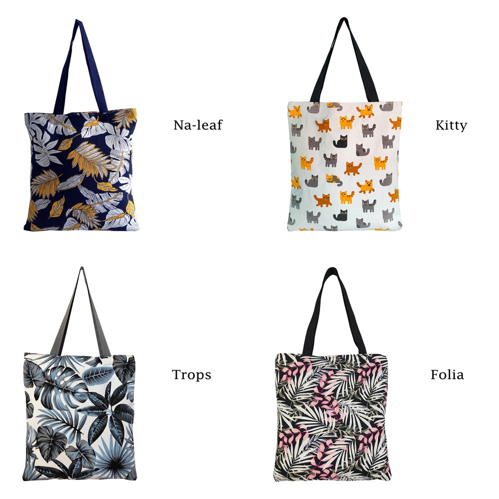 Tote Bag Kanvas 40x34cm Naleaf Sampai Folia