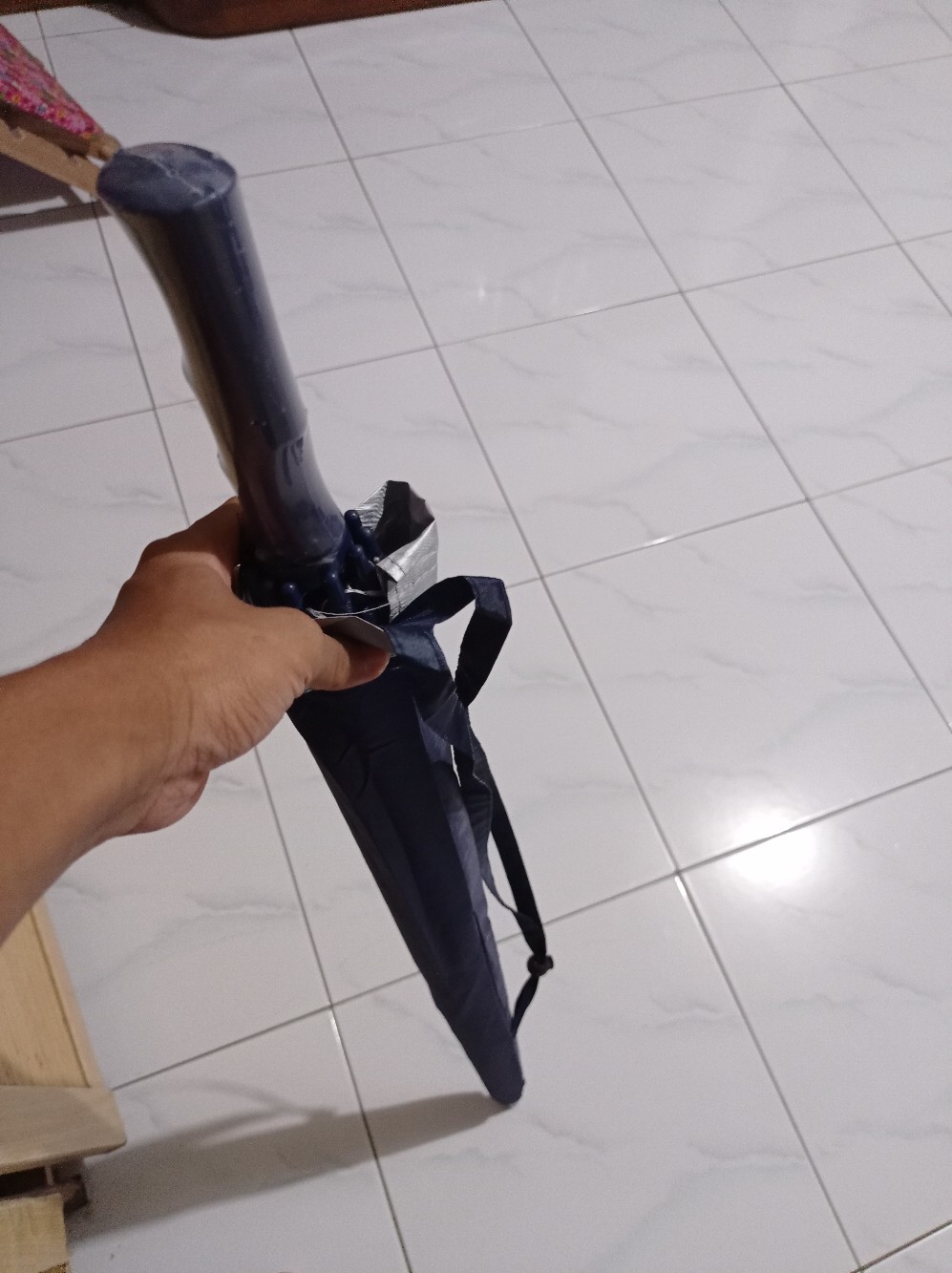 Payung Golf Polos Biru Donker Navy Umbrella Besar Sablon Promosi