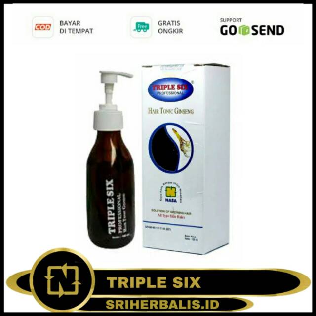 TRIPLE SIX TRIPEL SIX HAIR TONIC GINSENG PENUMBUH RAMBUT