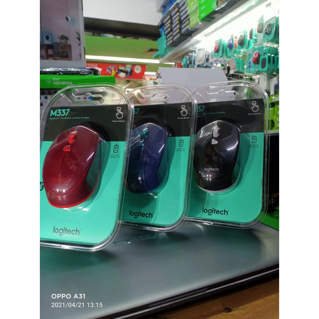 Mouse Bluetooth Logitech M337 Bluetooth Mouse - Android, Mac, Windows original 100% garansi resmi