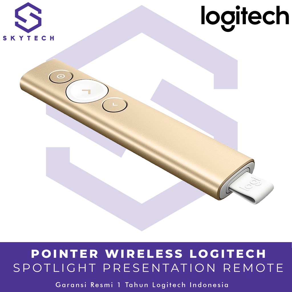 WIRELESS PRESENTER POINTER LOGITECH SPOTLIGHT ORIGINAL GARANSI RESMI