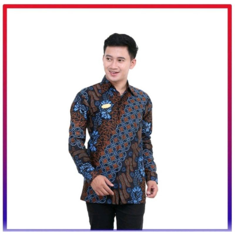 kmeja batik pria premium lengan panjan