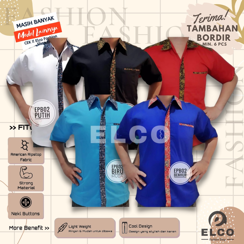 Seragam kemeja baju kerja list batik baju pdh kombinasi kantor promosi event perusahaan komunitas kl
