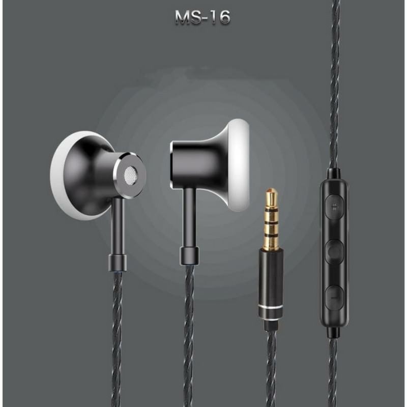 HEADROOM MS16 with Mic In Ear Earphone Earbuds Headset Volume Control