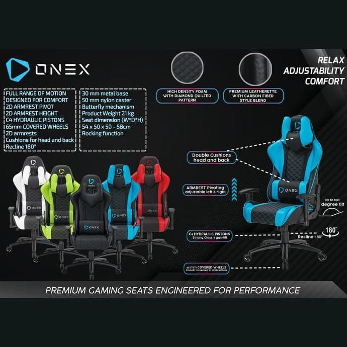 Jual Onex Gx3 Premium Quality Gaming Chair Kursi - Merah Indonesia ...