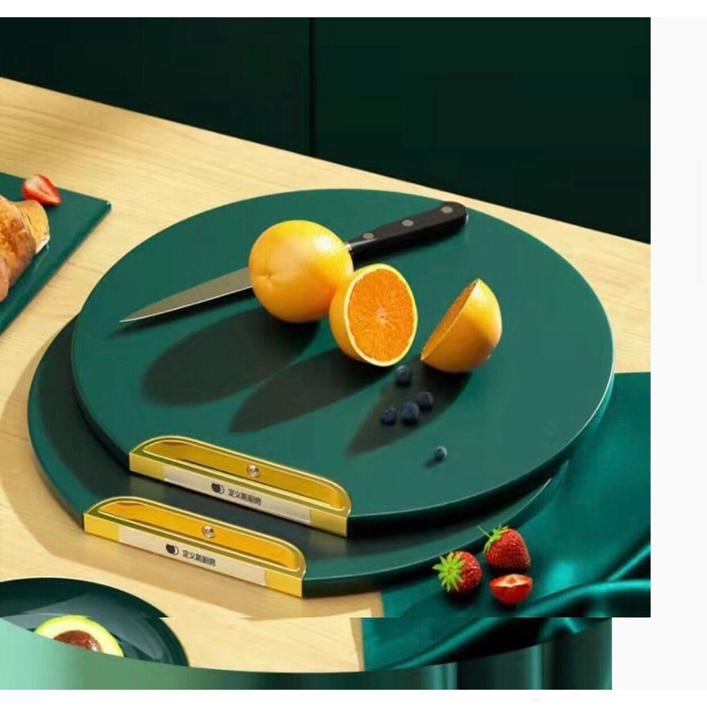 TALENAN BULAT PREMIUM CUTTING BOARD/PLASTIC TALENAN BULAT Talenan Premium PE / Talenan Bulat Hijau Premium / Cutting Board / Talenan dapur Talenan Bulat Hijau Emerald / Talenan Premium ANTI JAMUR BAKTERI bahan PE