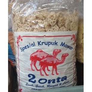 

krupuk uyel cap 2 onta mentah los