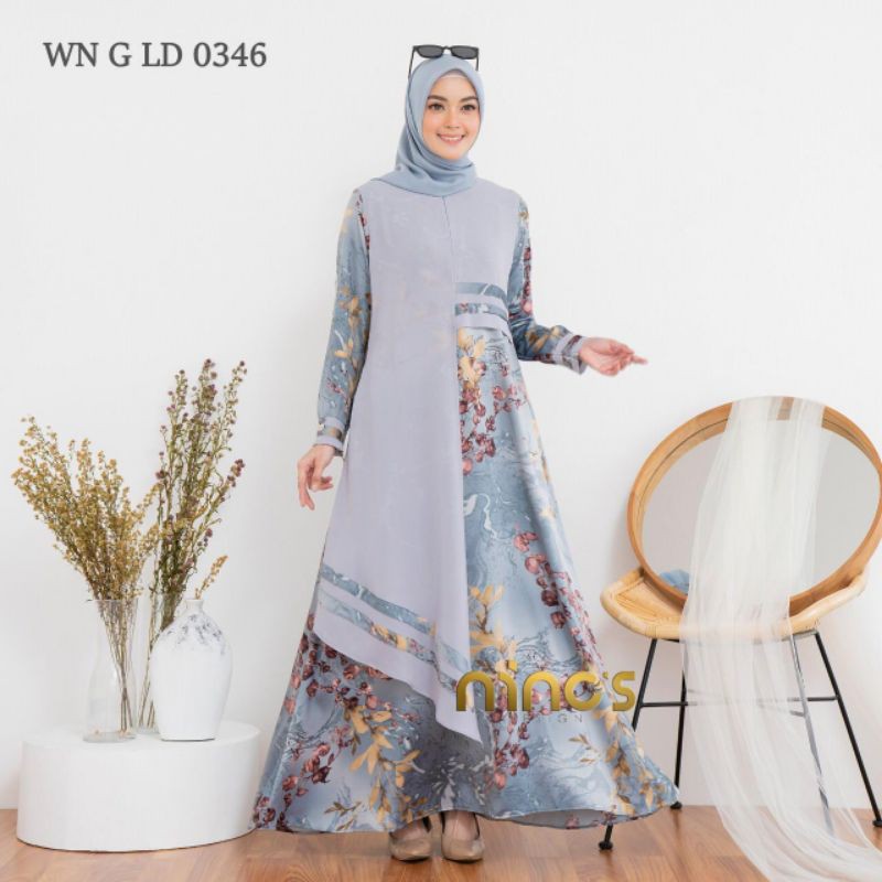 Ready gamis Dress WN-G-LD-0346 ORI NINOS DESIGN