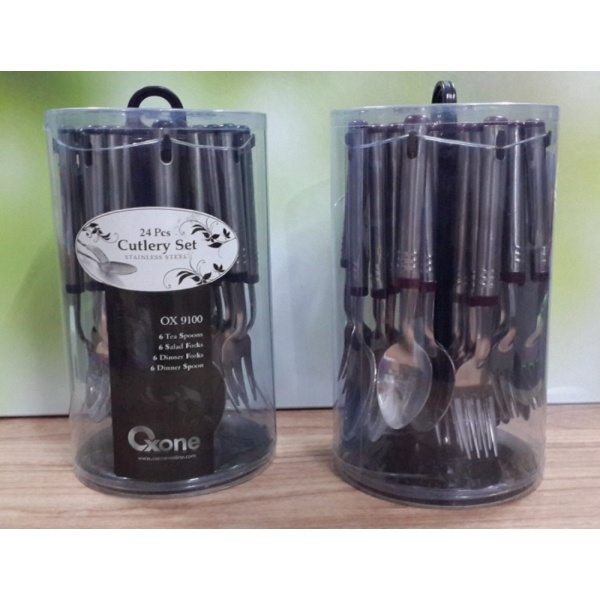 

Unik Oxone Sendok Makan Set 24 pcs Stainless - OX9100 - Merah