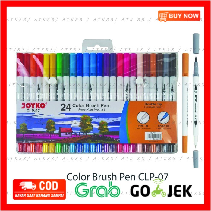 

(BISA COD) Brush Pen Joyko 24 Warna CLP-07