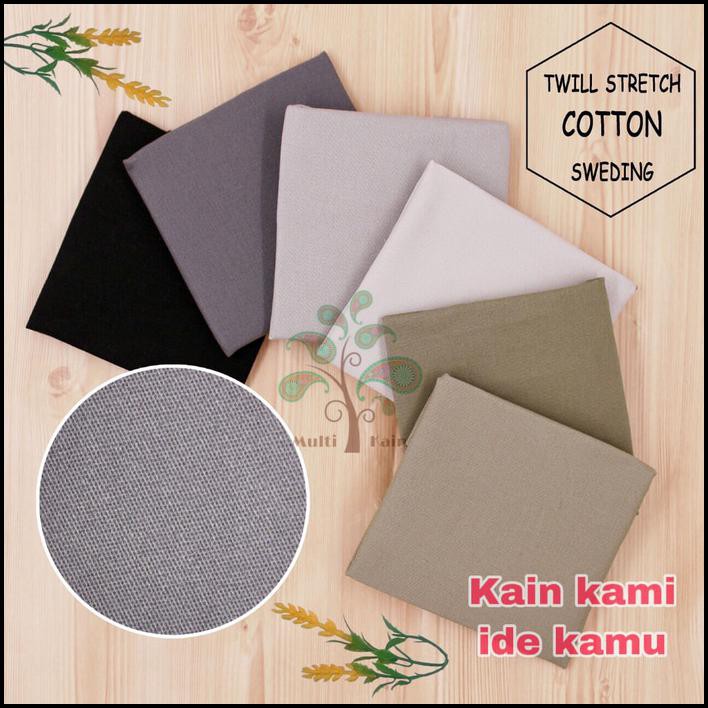 Asli Bahan Kain Katun Sweding Twill Stretch Garment Quality Celana Chino Shopee Indonesia