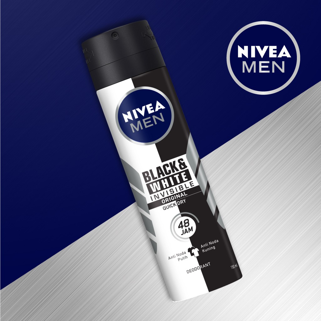 NIVEA MEN Personal Care Deodorant Invisible Black &amp; White Spray - 150 ml