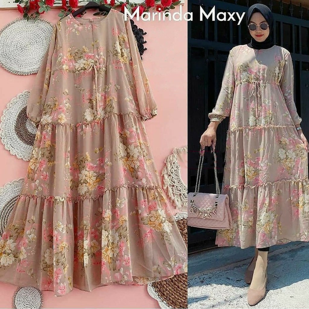 Marinda Maxy l Marina Dress Gamis Muslim Wanita Terlaris