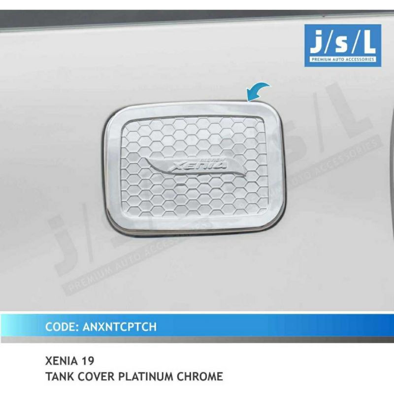 tank cover/ tutup tangki mobil Xenia Avanza 2012-2019 platinum Hitam chrome jsl