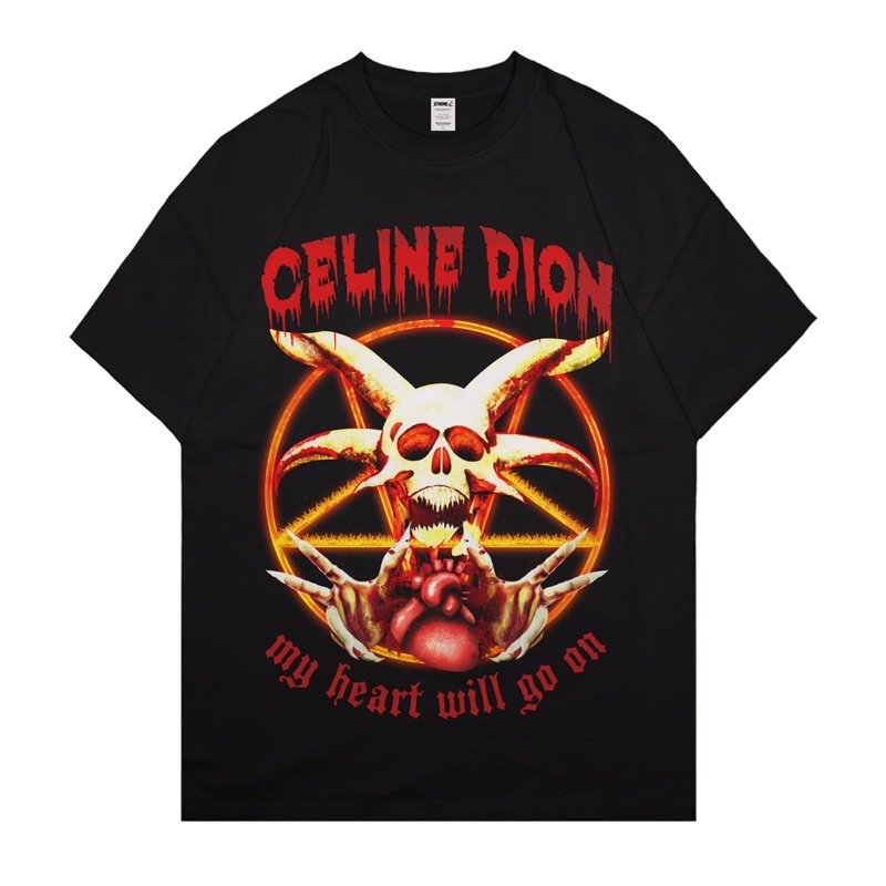 ORI Celine Dion Metal Tshirt Cotton 20s Kaos Unisex