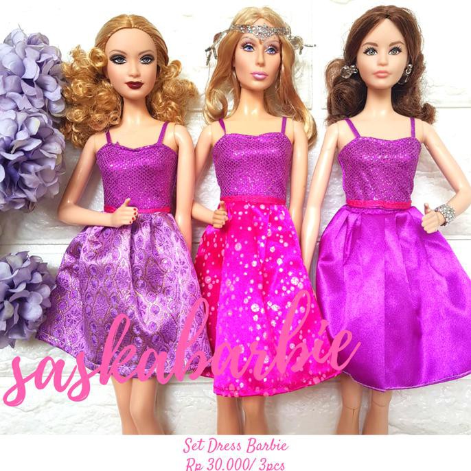 005 / Baju Barbie ( 3Dress ) / Barbie Doll / Boneka / Original Mattel