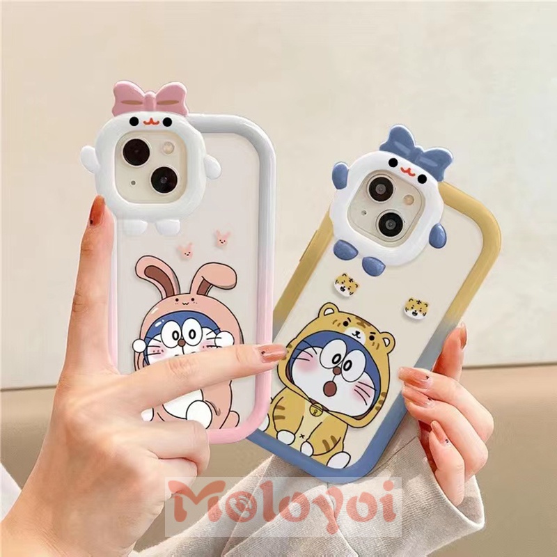 Soft Case TPU Motif Kartun Animasi Doraemon 3D Untuk IPhone XR 7 8 14 Plus 11 13 12 14 Pro MAX X 6 6S Plus XS MAX SE 2020