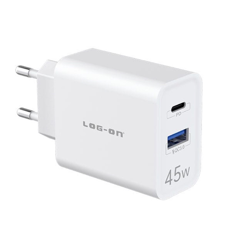 BATOK CHARGER LOG ON LO-CPD600 / GPRO II PD45W+QC4.0+QC3.0 QUICK CHARGER DUAL PORT