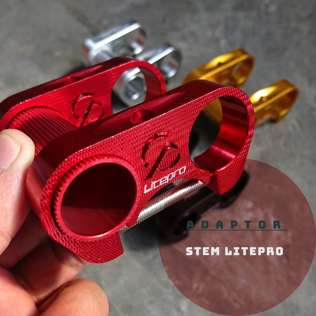 Adaptor Stem Litepro untuk Seli Sepeda Lipat 25.4 mm