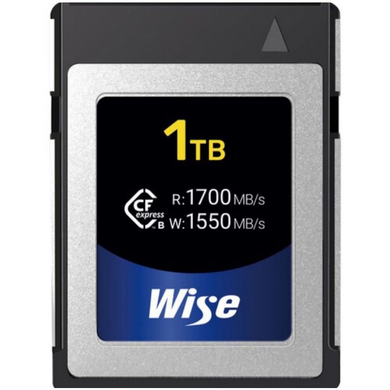 Wise Advanced 1TB CFX-B Series CFexpress type B memory card.