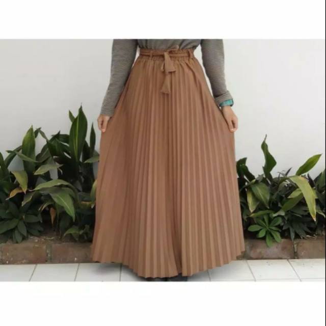 Rok Plisket Rok Rempel Rok Muslimah Rok Formall Bahan Moscrepe Grade A