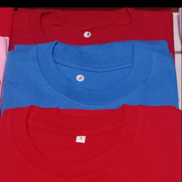 Paket kaos  polos  uk  2 3pc Shopee Indonesia