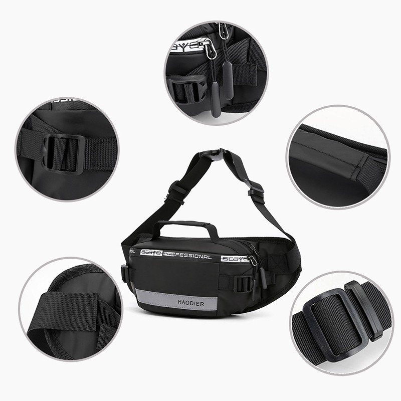 Uphike Tas Pinggang Pria Kasual Anti Air Tas Selempang Waistbag Keren Sling Bag  TS703